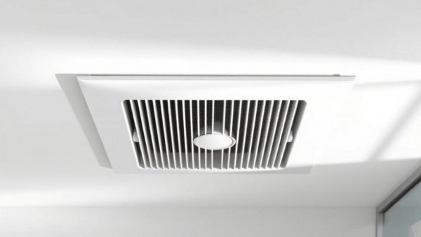 Modern air vent in minimalist room highlighting vent design.