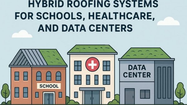 Hybrid Roofing Systems for Schools, Healthcare Buildings, and Data Centers