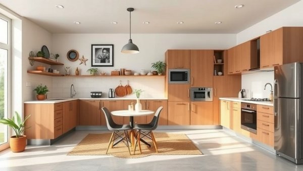 Diverse kitchenette layouts showcasing modern design and decor.