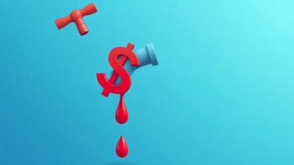Illustration of a faucet dripping a dollar sign, symbolizing employee liquidity in startups.