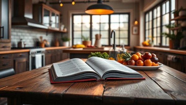 Lamb’s Ear Cookbook Club kitchen scene with cookbook