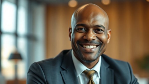 Confident businessman in office discussing how AI will transform SaaS.