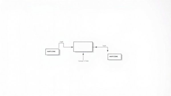 Minimalist flowchart illustrating a concept with labeled boxes and arrows.