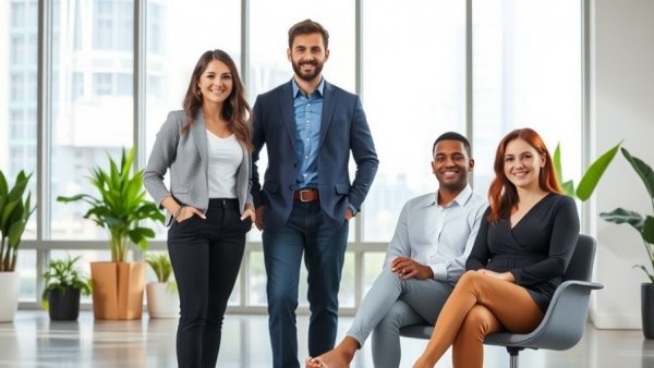 Team of AI sales startup Monaco in modern office, showcasing professionalism.