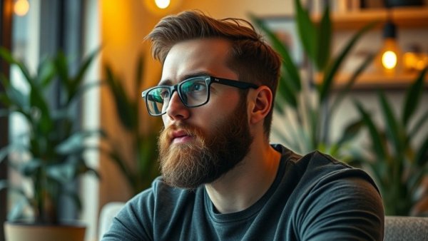 Thoughtful bearded man indoors, discussing Why OpenClaw Broke The Internet.