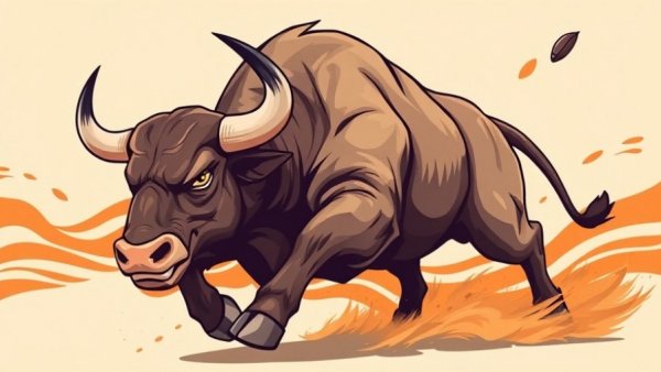 Representation of bullish trend, symbolizing investment in nuclear fusion.