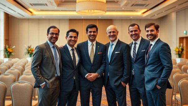 Group of businessmen at Bharat Breakthrough Fund event.