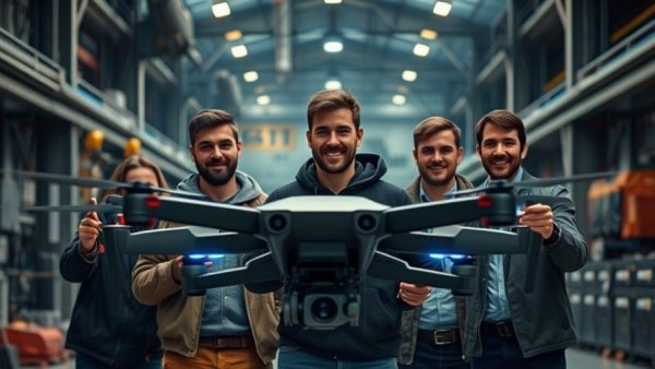 Showcasing African defence tech innovation in industrial setting.