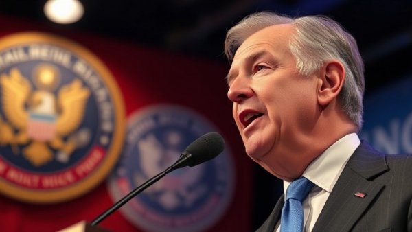 Supreme Court limits Trump's tariff powers; older man speaking passionately at a podium.