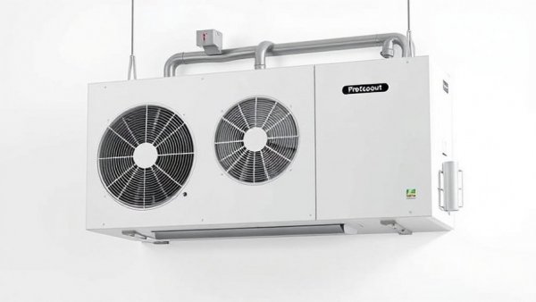 Modern water-source heat pump showcasing precise engineering.