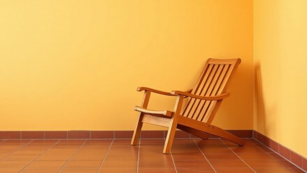 Minimalistic wooden lounge chair in February home design trends 2026.