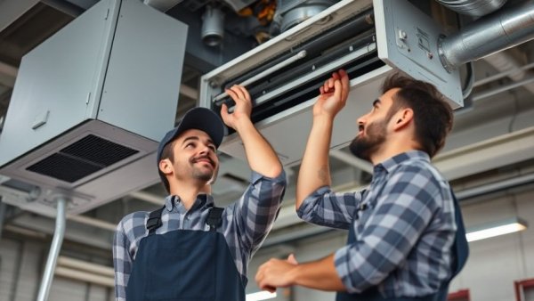 HVAC technicians installing equipment for dynamic heating and cooling solutions