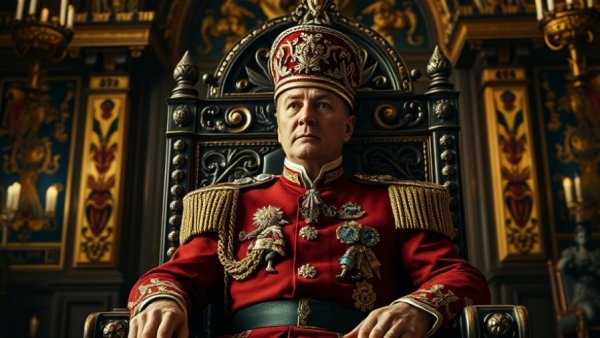 Napoleon's legacy depicted in a dramatic cinematic scene.