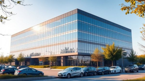 Modern industrial building symbolizing cash-rich dividend stocks for 2026.