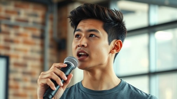 Young man speaking in modern setting, Robinhood Ventures Fund.