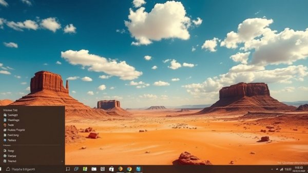 Windows 11 desktop, clear cache, ancient structure, desert scene.