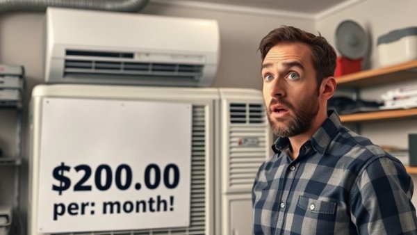 Man surprised by Houston air conditioning services cost of $250 per month.