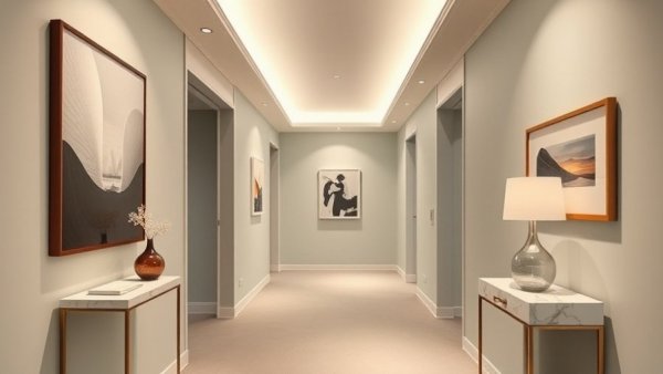 Minimalist hallway with Francesco Balzano design in Paris
