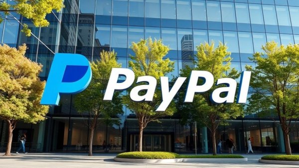 PayPal headquarters with logo reflecting stock collapse impact on dividend yield.