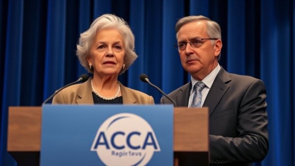 Eloquent speaker at ACCA Conference 2026 highlights event podium.