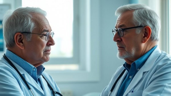 Doctor and patient discussing early hearing loss signs in a bright clinic.