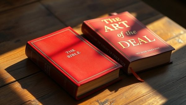 Conservative Book Recommendations on a wooden table with sunlight.