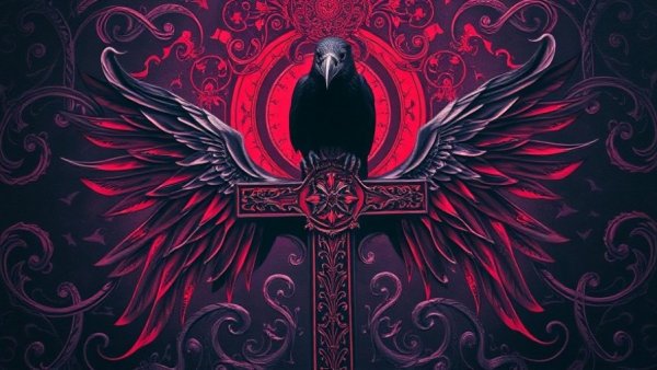 Bloodfire Rising Eternal Sins MC book cover with a raven and cross.