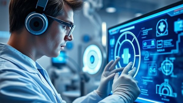 Scientist using gene-targeting technology for STI diagnosis.