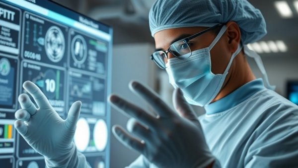 Medical professional using gene-targeting technology equipment in a lab.