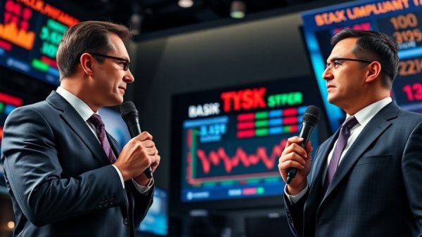 Two professionals discussing business growth capital in a modern studio.