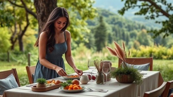 Bovina Farm & Fermentory Dining Experience in a lush outdoor setting.