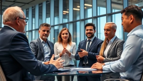 Business meeting highlighting customer retention strategies.