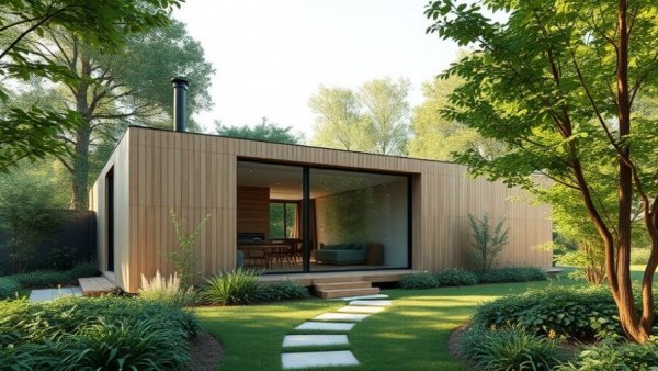 Modern modular home showcasing sleek design amidst greenery in Australia 2026
