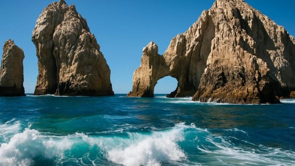 Natural rock formation at Cabo San Lucas during Cabo vacation photography session.