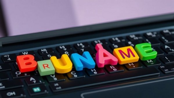 Colorful letter blocks on a keyboard symbolizing how to choose a business name.