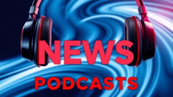 Modern podcast cover art featuring headphones and abstract design for strategic partnerships before acquisition