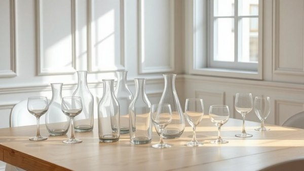 Budget-Friendly Ikea Finds: Elegant glassware on wooden table.