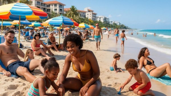 Sunny beach scene in Los Cabos, perfect for a 2026 vacation.
