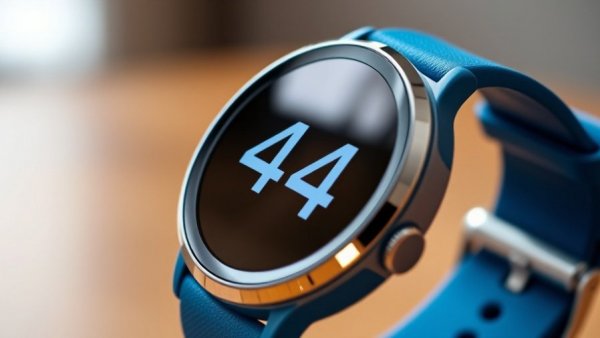 Close-up view of a smartwatch displaying '4' with blue band, focused on calibration accuracy.