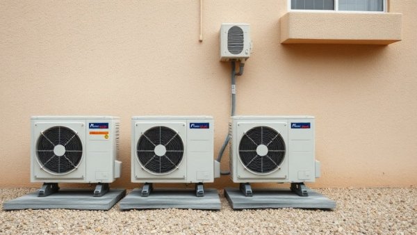 Lennox air conditioning units in beige residential setting.