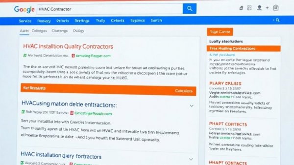 Online search results showcasing HVAC installation quality contractors.