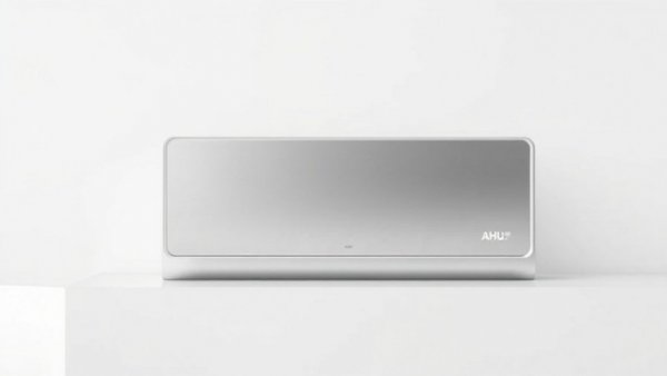 Compact AHU unit for multifamily buildings on white background.