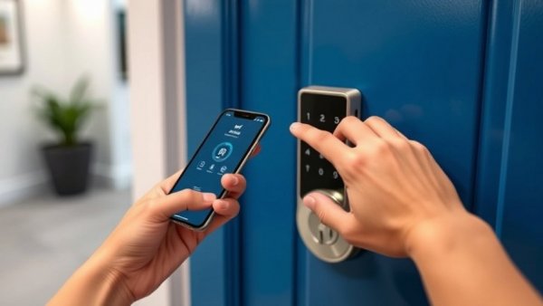 Using hands-free smart lock for iPhone to unlock door