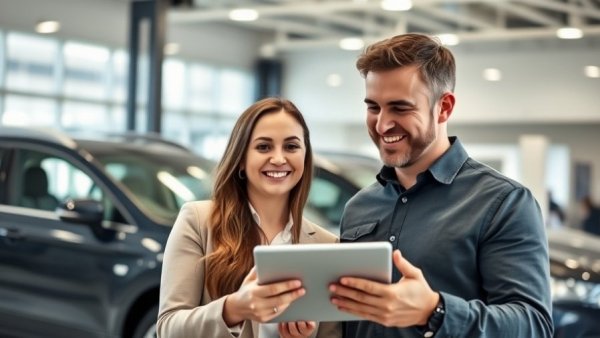 Business discussion on limited warranty options in automotive dealership