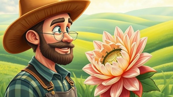 Colorful illustration of biotech funding symbolized by money-flower.