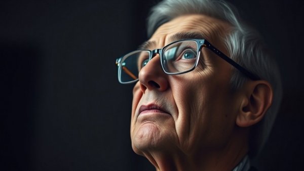 Contemplative older man reflecting on inflation and business growth strategies.