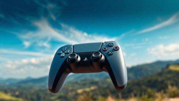 Unlock DualSense features on PC with scenic PS5 controller image.