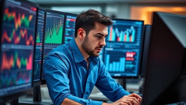 Professional analyzing data in lean kanban systems environment