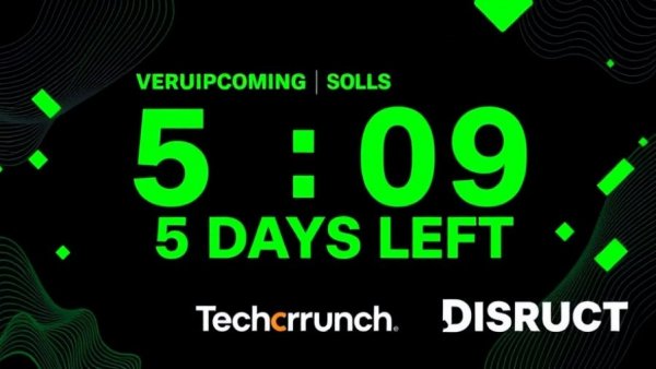 TechCrunch Disrupt 2026 countdown banner with 5 days remaining.