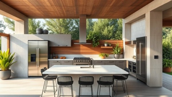 Elegant outdoor kitchen showcasing why outdoor kitchens are must-have renovation